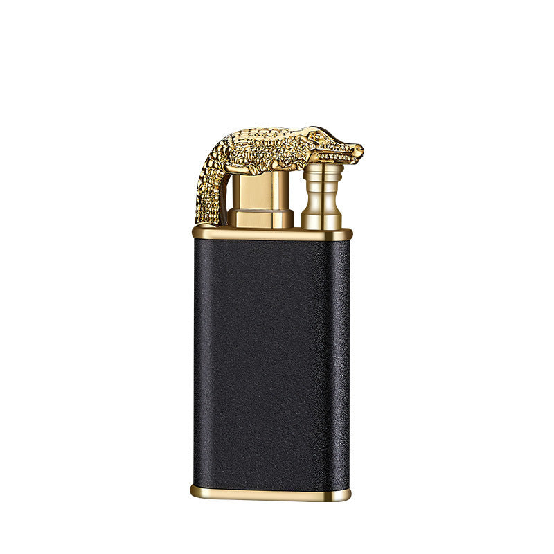 Creative Blue Flame Lighter Dolphin Dragon Tiger Double Fire Metal Winproof Lighter Inflatable Lighter