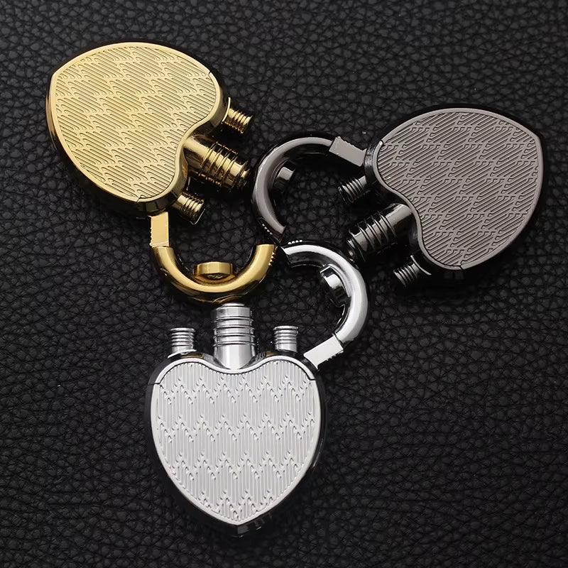 NEW Jet Lighter Love Heart Shape Butane Turbine Torch Lighter Red Flame 1300 C Windproof Inflatable Gas Lighter Gadget